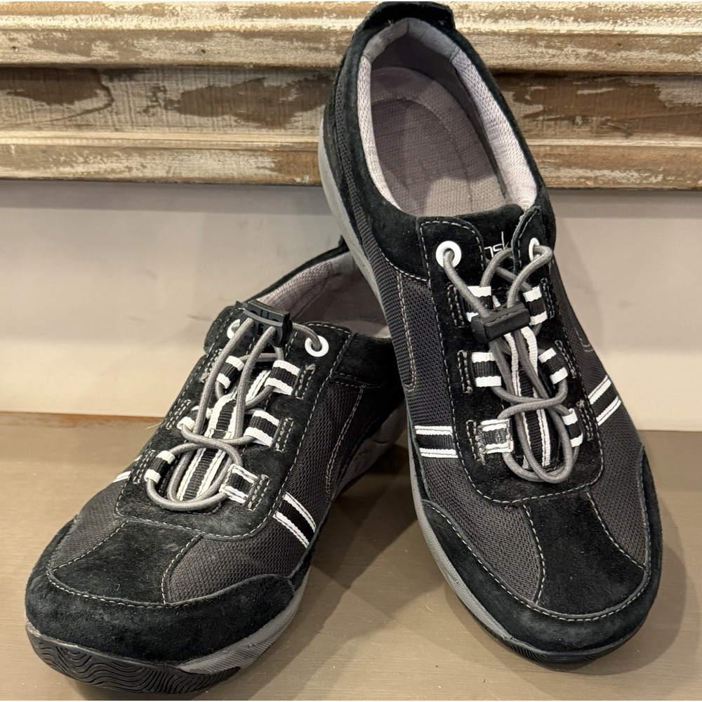 Dansko Helen Women's EU 38 US 7.5-8 Black Suede Shoes Sneakers Athletic Walking